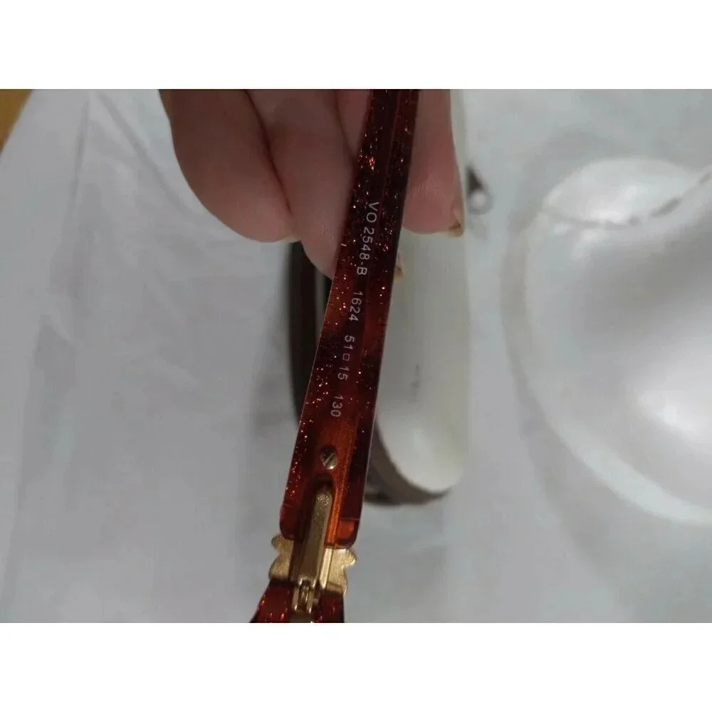 Vogue Eyeglasses Tortoise Shell Rectangular Cryst… - image 2